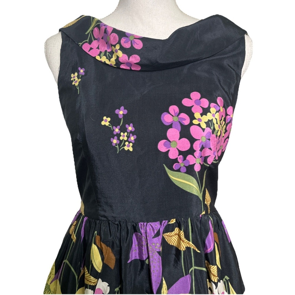 Corey Lynn Calter Women's Size 8 Retro 50's Floral Lined Dress - Picture 2 of 9